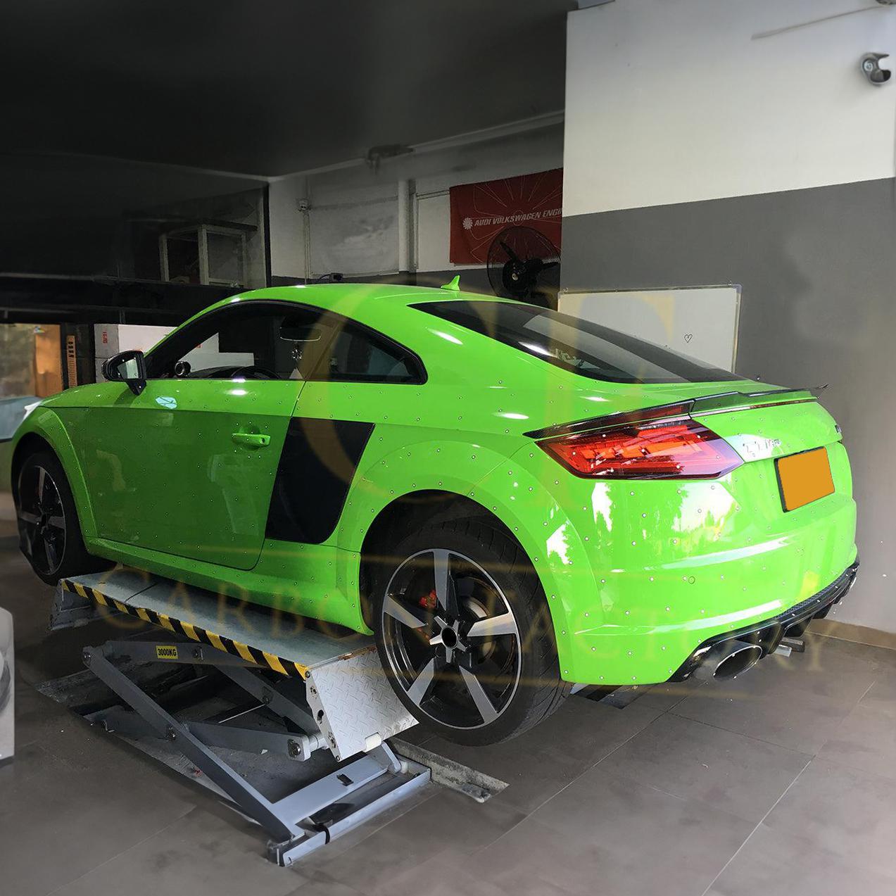 V Style Carbon Fibre Boot Spoiler for Audi 8S TT TTS MK3 15-19-Carbon Factory
