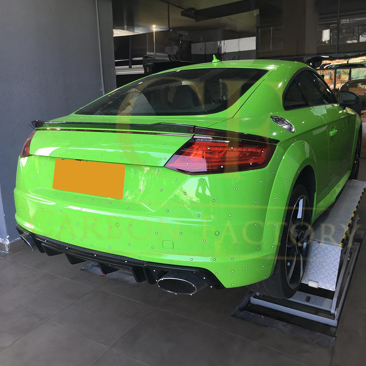 V Style Carbon Fibre Boot Spoiler for Audi 8S TT TTS MK3 15-19-Carbon Factory