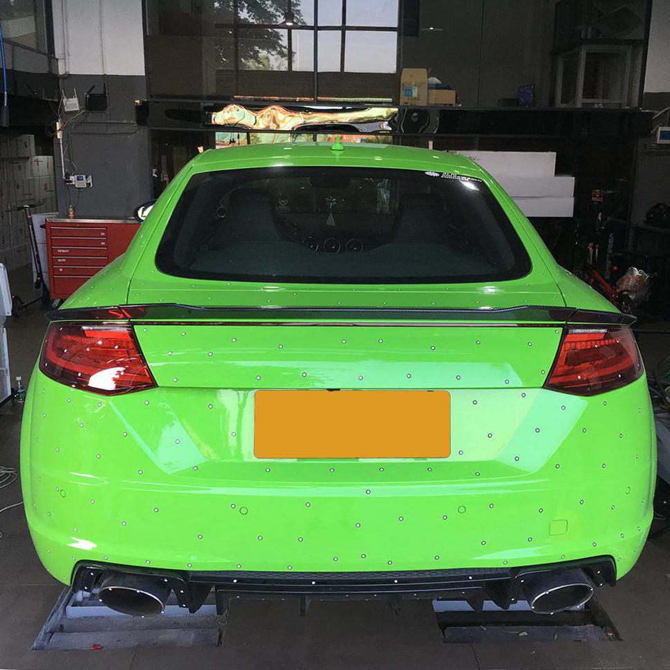 V Style Carbon Fibre Boot Spoiler for Audi 8S TT TTS MK3 15-19-Carbon Factory