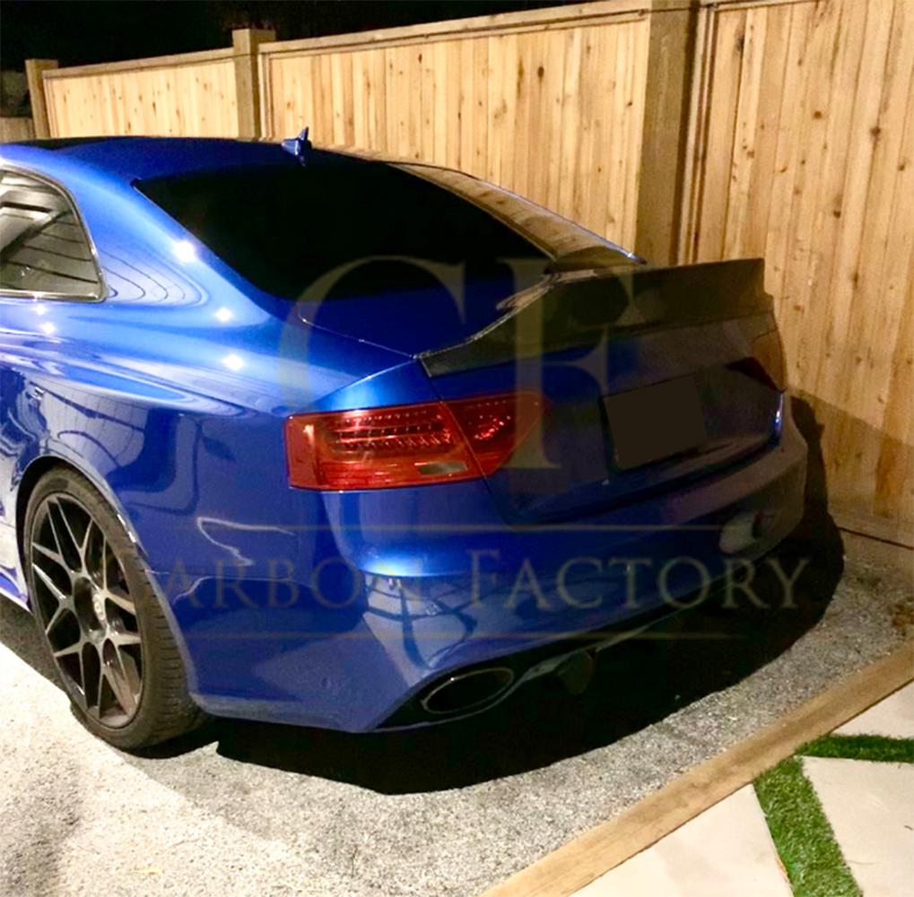 V Style Carbon Fibre Boot Spoiler for Audi B8.5 RS5 Coupe 12-16-Carbon Factory