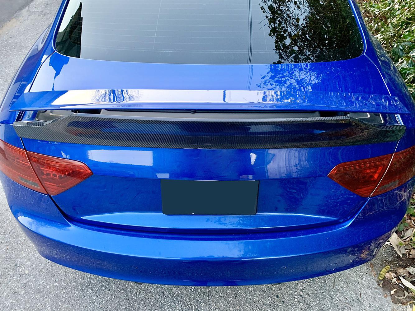 V Style Carbon Fibre Boot Spoiler for Audi B8.5 RS5 Coupe 12-16-Carbon Factory
