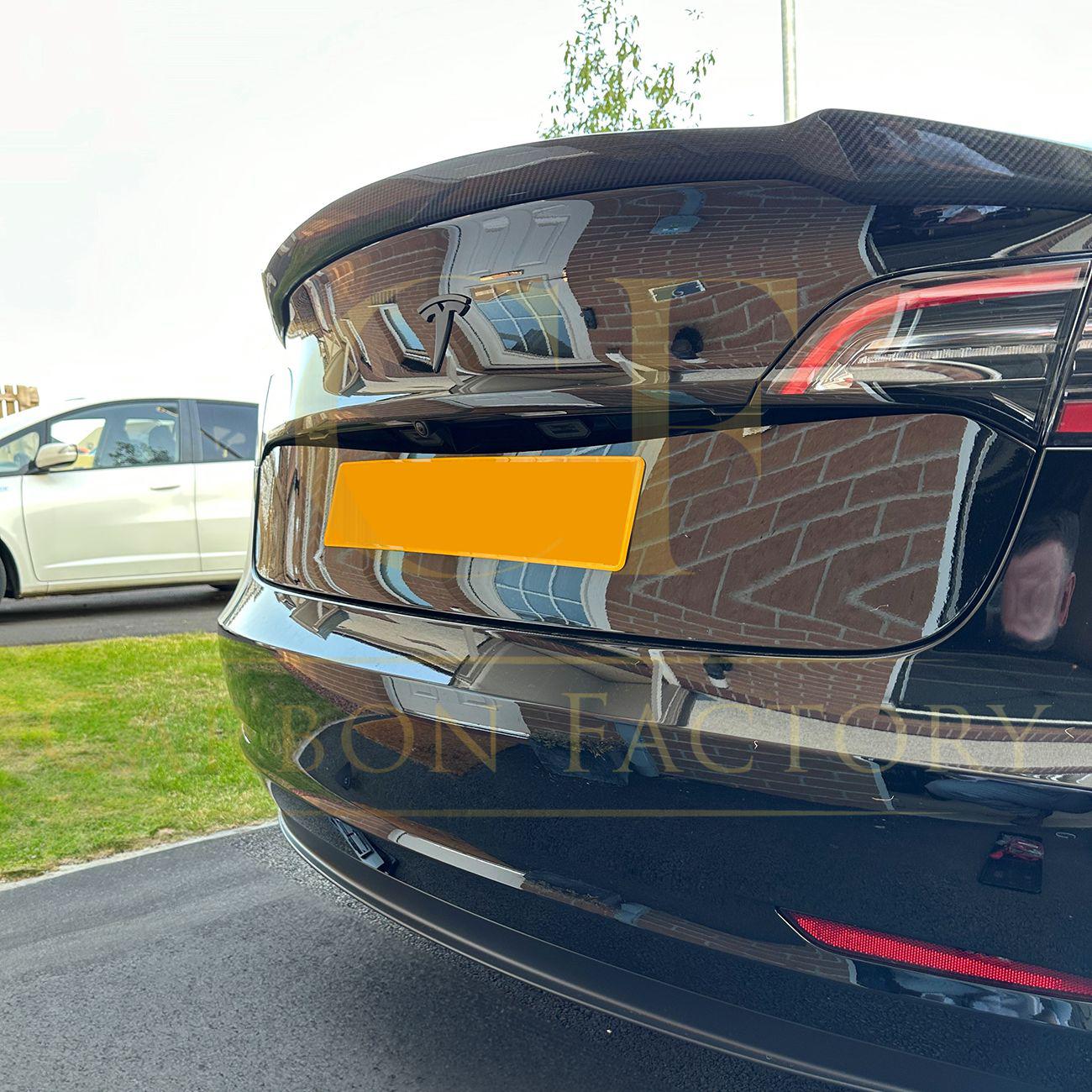 V Style Carbon Fibre Boot Spoiler for Tesla Model 3 16-23 - Carbon Factory
