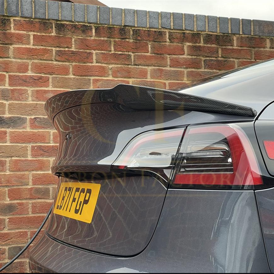 V Style Carbon Fibre Boot Spoiler for Tesla Model 3 16-23 - Carbon Factory