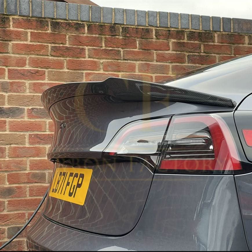 V Style Carbon Fibre Boot Spoiler for Tesla Model 3 16-23 - Carbon Factory