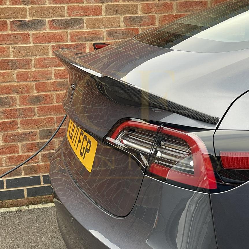 V Style Carbon Fibre Boot Spoiler for Tesla Model 3 16-23 - Carbon Factory