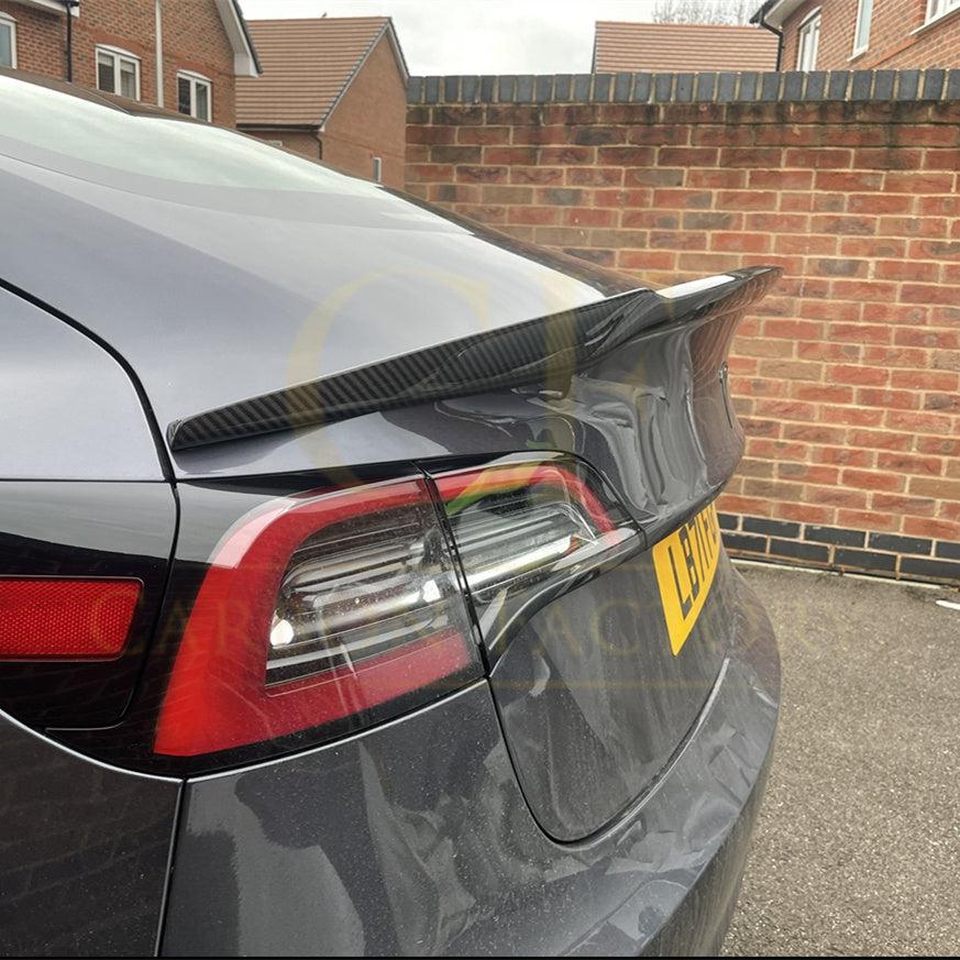 V Style Carbon Fibre Boot Spoiler for Tesla Model 3 16-23 - Carbon Factory