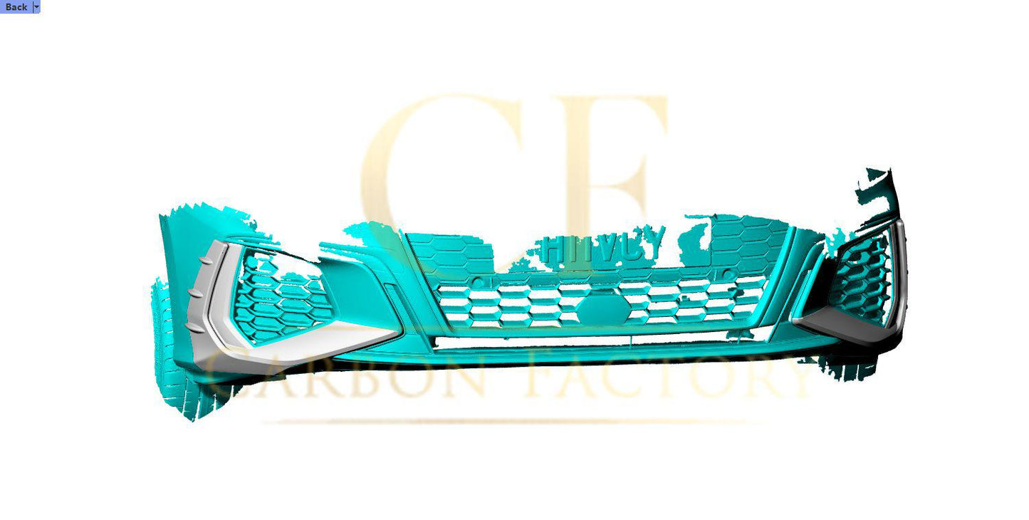 V Style Carbon Fibre Front Canards for Audi S3 Saloon 21-Present-Carbon Factory