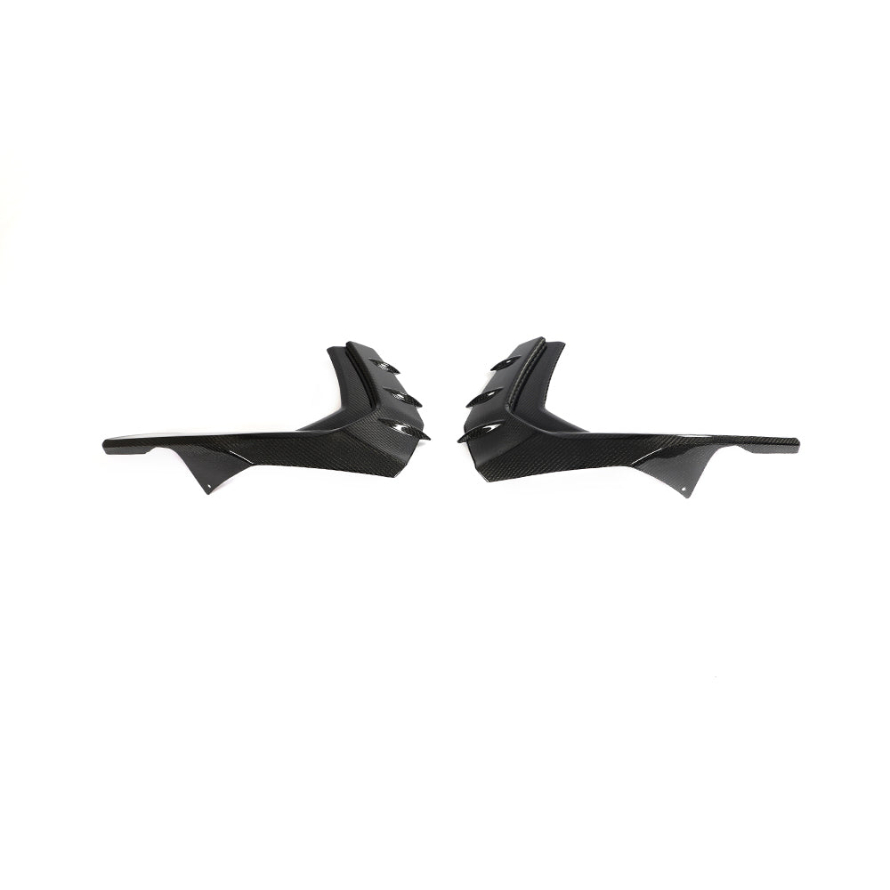 V Style Carbon Fibre Front Canards for Audi S3 Saloon 21-Present-Carbon Factory