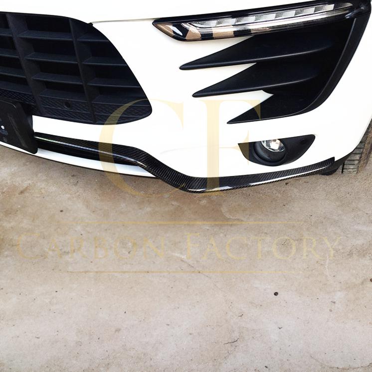 V Style Carbon Fibre Front Canards for Porsche Macan 14-17-Carbon Factory