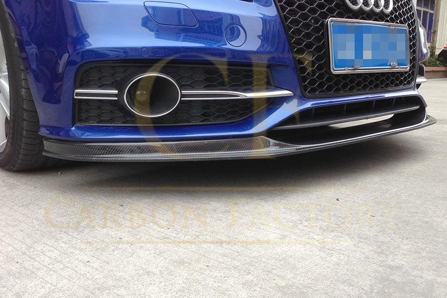 V Style Carbon Fibre Front Splitter for Audi 4G A7 S Line S7 10-18-Carbon Factory