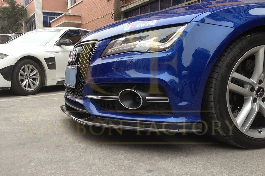 V Style Carbon Fibre Front Splitter for Audi 4G A7 S Line S7 10-18-Carbon Factory