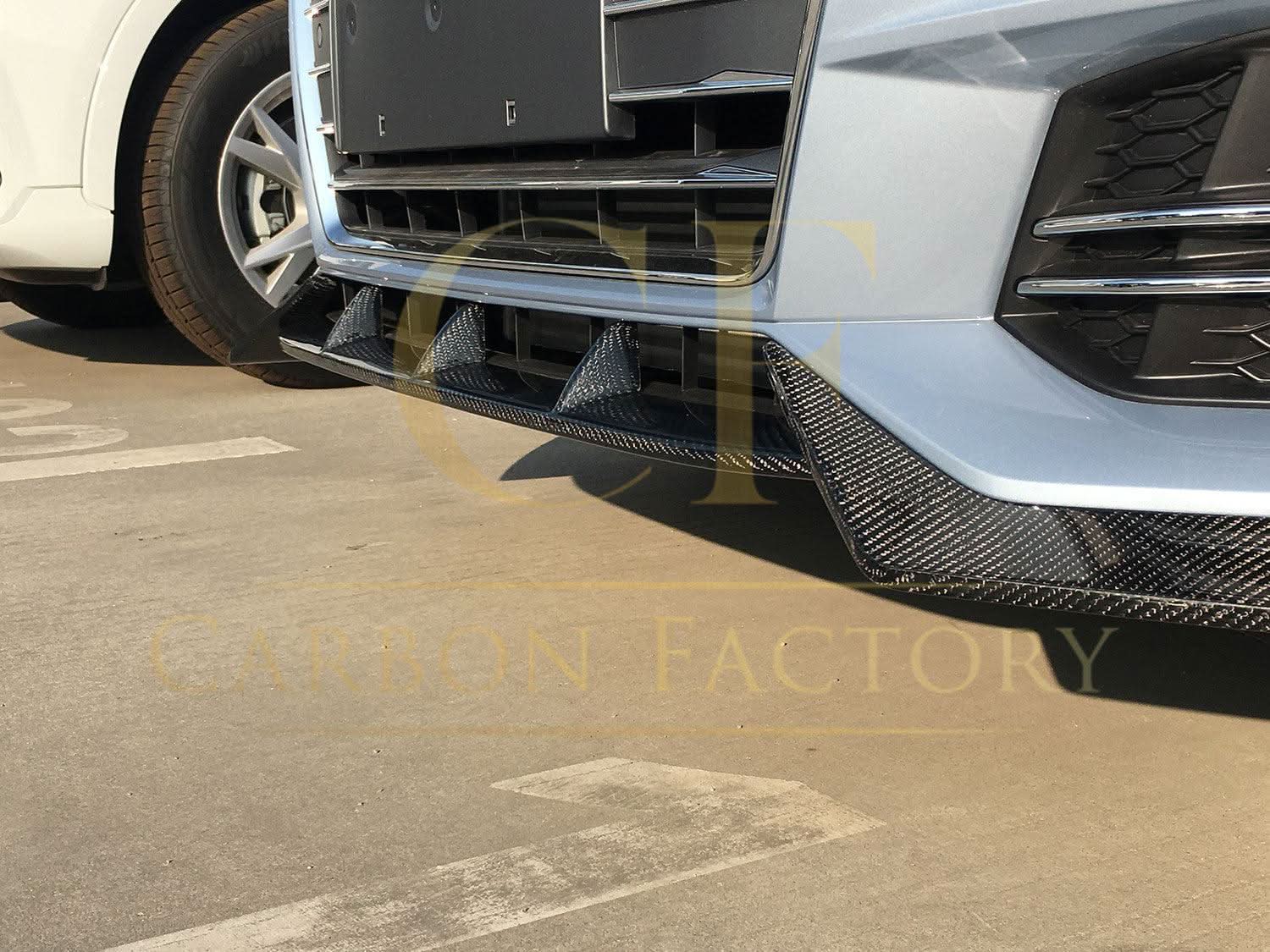 V Style Carbon Fibre Front Splitter for Audi A4 B9 S Line & S4 16-18 - Carbon Factory