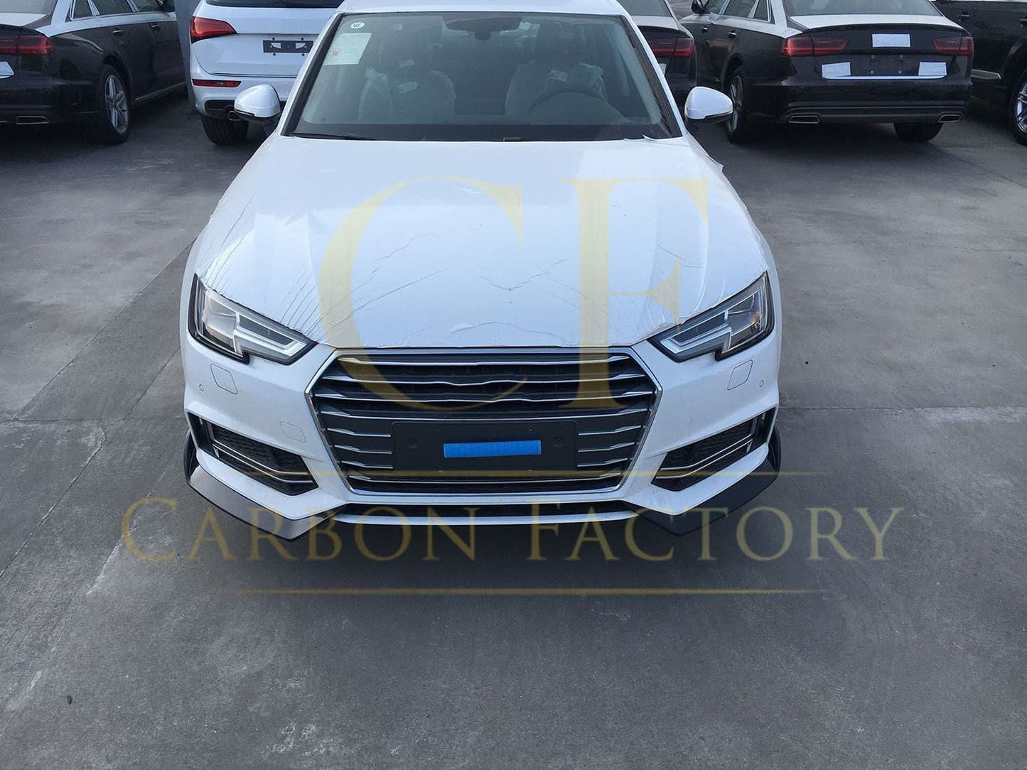 V Style Carbon Fibre Front Splitter for Audi A4 B9 S Line & S4 16-18 - Carbon Factory