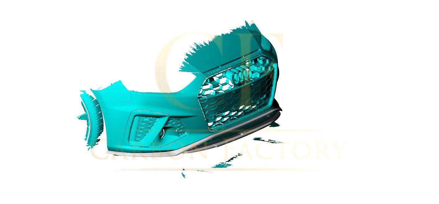 V Style Carbon Fibre Front Splitter for Audi A4 B9 S Line & S4 19-22 - Carbon Factory