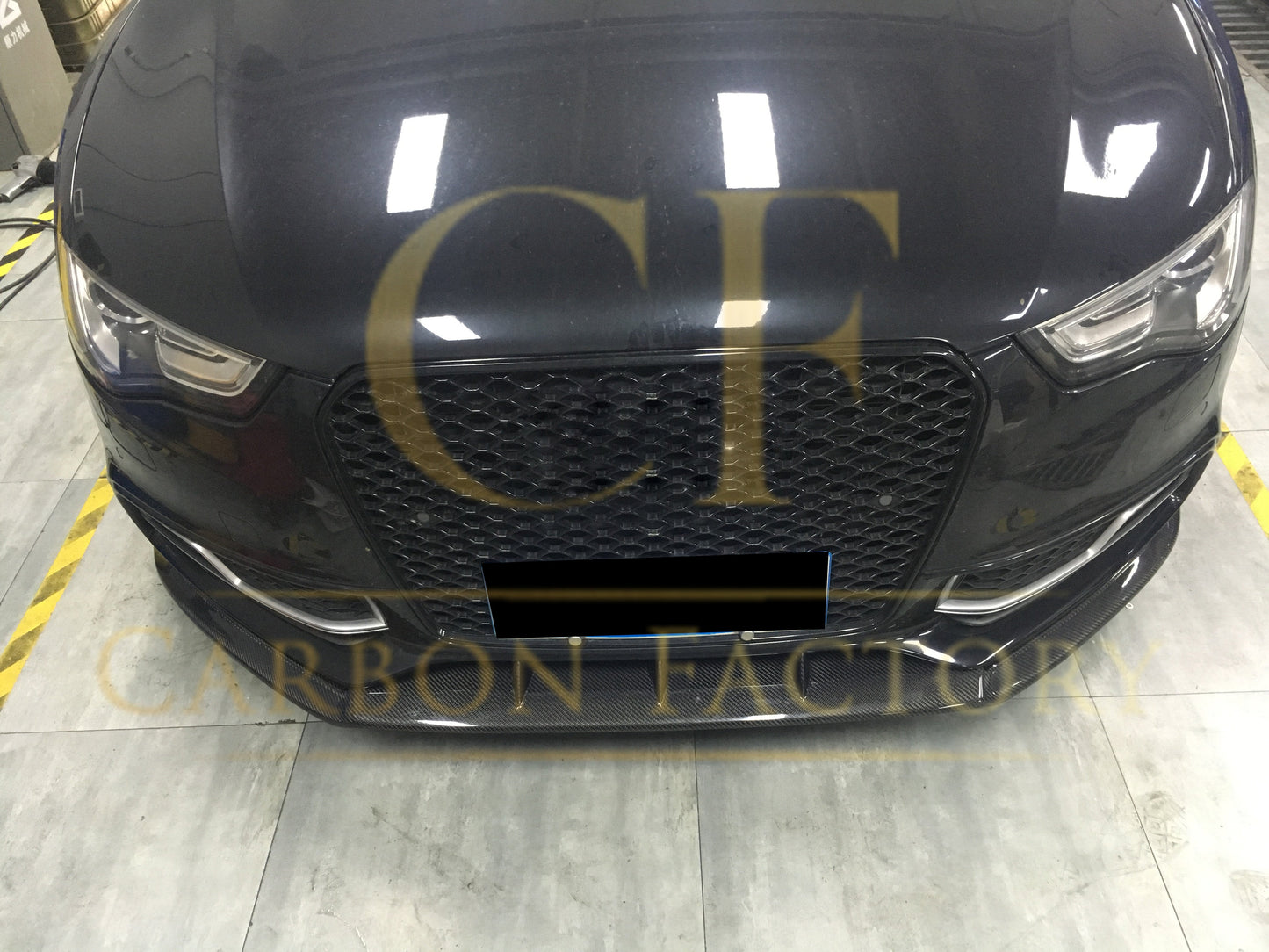 V Style Carbon Fibre Front Splitter for Audi B8.5 S5 A5 S Line 11-16-Carbon Factory
