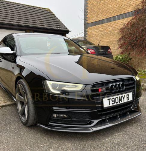 V Style Carbon Fibre Front Splitter for Audi B8.5 S5 A5 S Line 11-16-Carbon Factory