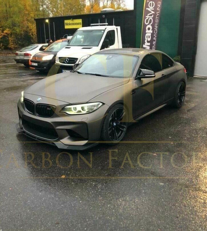 V Style Carbon Fibre Front Splitter for BMW F87 M2 OG 16-18-Carbon Factory