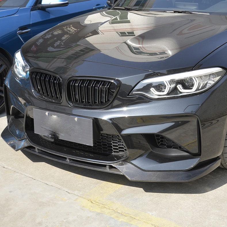 V Style Carbon Fibre Front Splitter for BMW F87 M2 OG 16-18-Carbon Factory