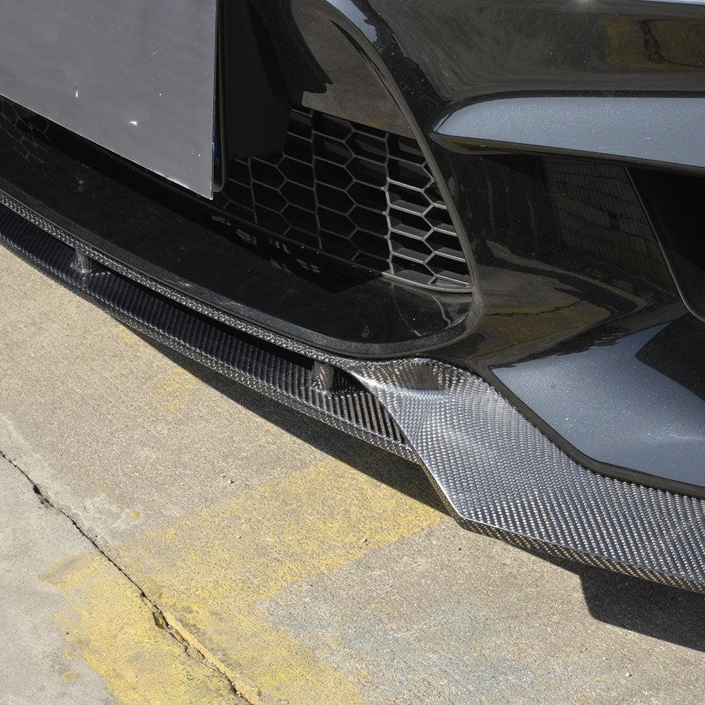 V Style Carbon Fibre Front Splitter for BMW F87 M2 OG 16-18-Carbon Factory