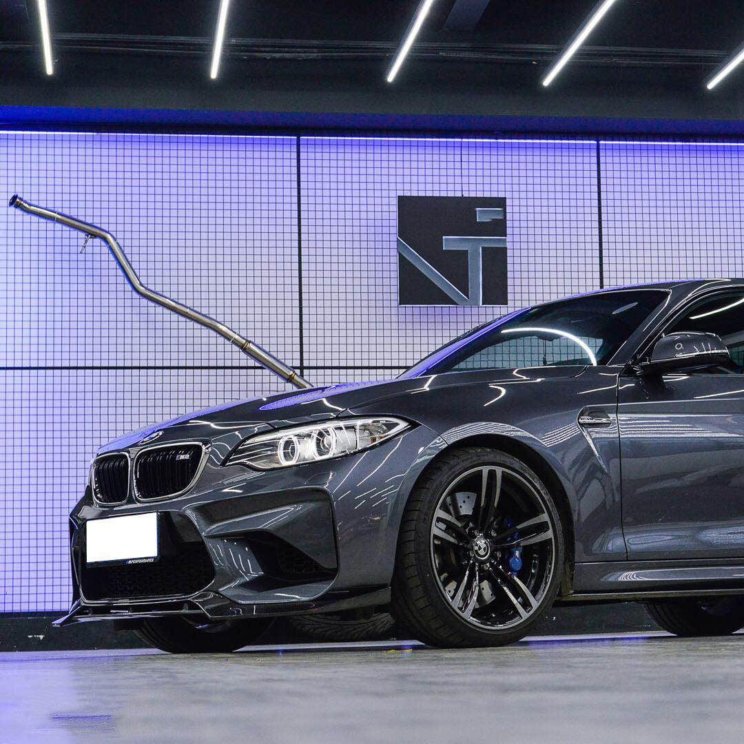 V Style Carbon Fibre Front Splitter for BMW F87 M2 OG 16-18-Carbon Factory
