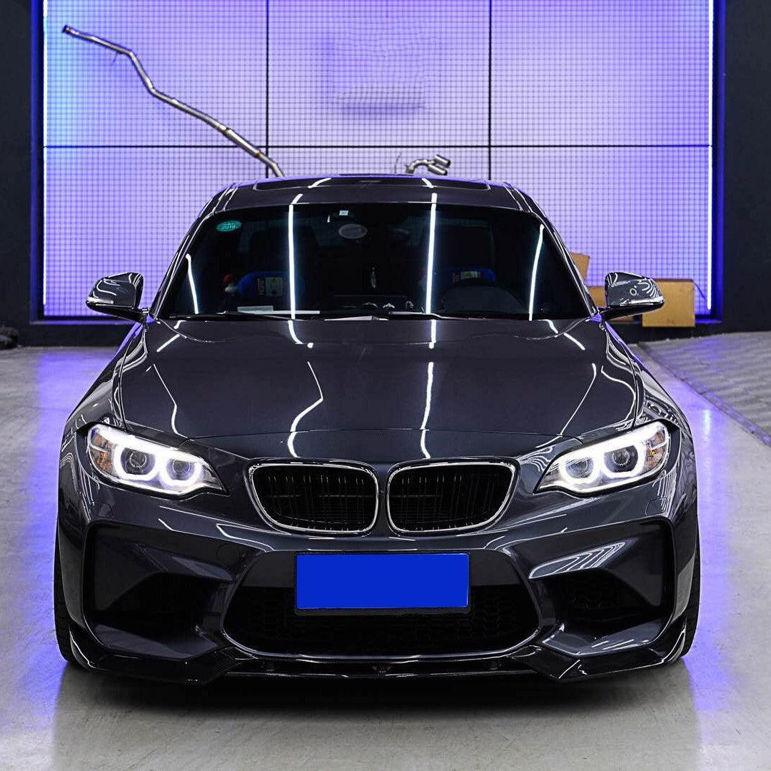 V Style Carbon Fibre Front Splitter for BMW F87 M2 OG 16-18-Carbon Factory