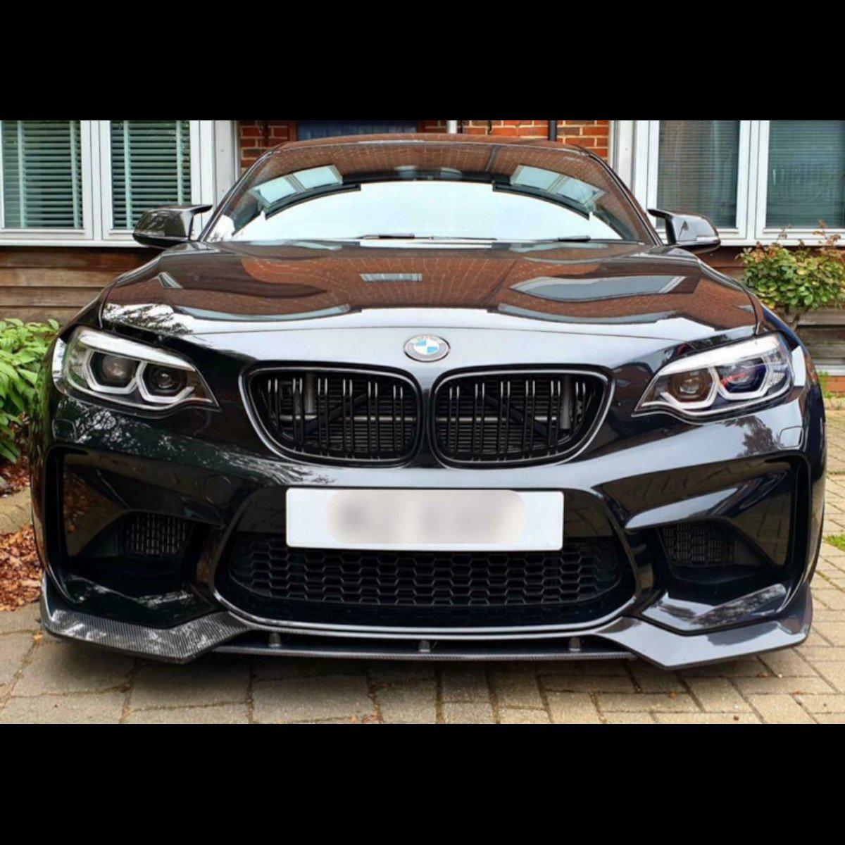 V Style Carbon Fibre Front Splitter for BMW F87 M2 OG 16-18-Carbon Factory