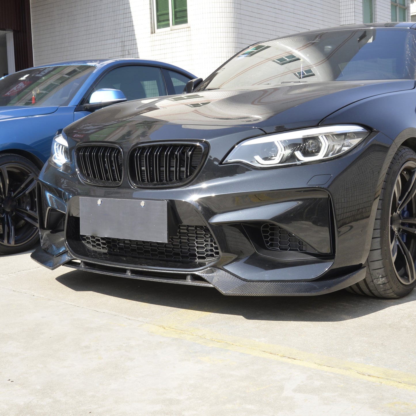 V Style Carbon Fibre Front Splitter for BMW F87 M2 OG 16-18-Carbon Factory