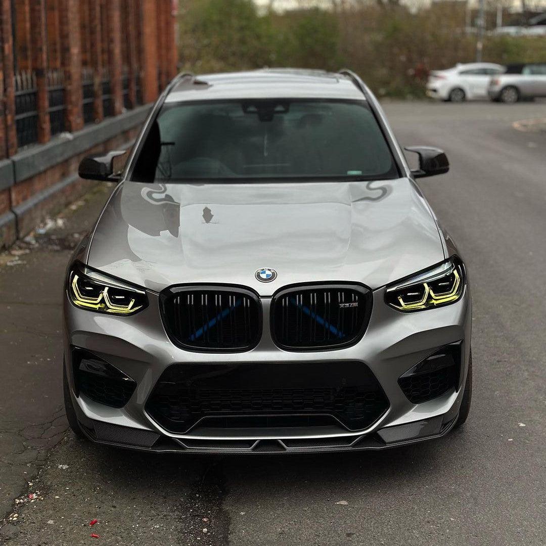 V Style Carbon Fibre Front Splitter for BMW F97 X3M F98 X4M 18-21-Carbon Factory