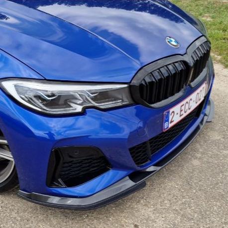 V Style Carbon Fibre Front Splitter for BMW G20 G21 3 Series Pre-LCI M Sport 19-22-Carbon Factory