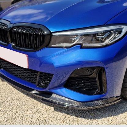 V Style Carbon Fibre Front Splitter for BMW G20 G21 3 Series Pre-LCI M Sport 19-22-Carbon Factory