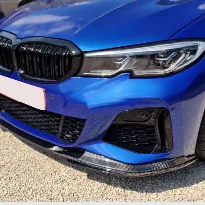 V Style Carbon Fibre Front Splitter for BMW G20 G21 3 Series Pre-LCI M Sport 19-22 - Carbon Factory