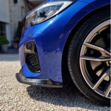 V Style Carbon Fibre Front Splitter for BMW G20 G21 3 Series Pre-LCI M Sport 19-22-Carbon Factory