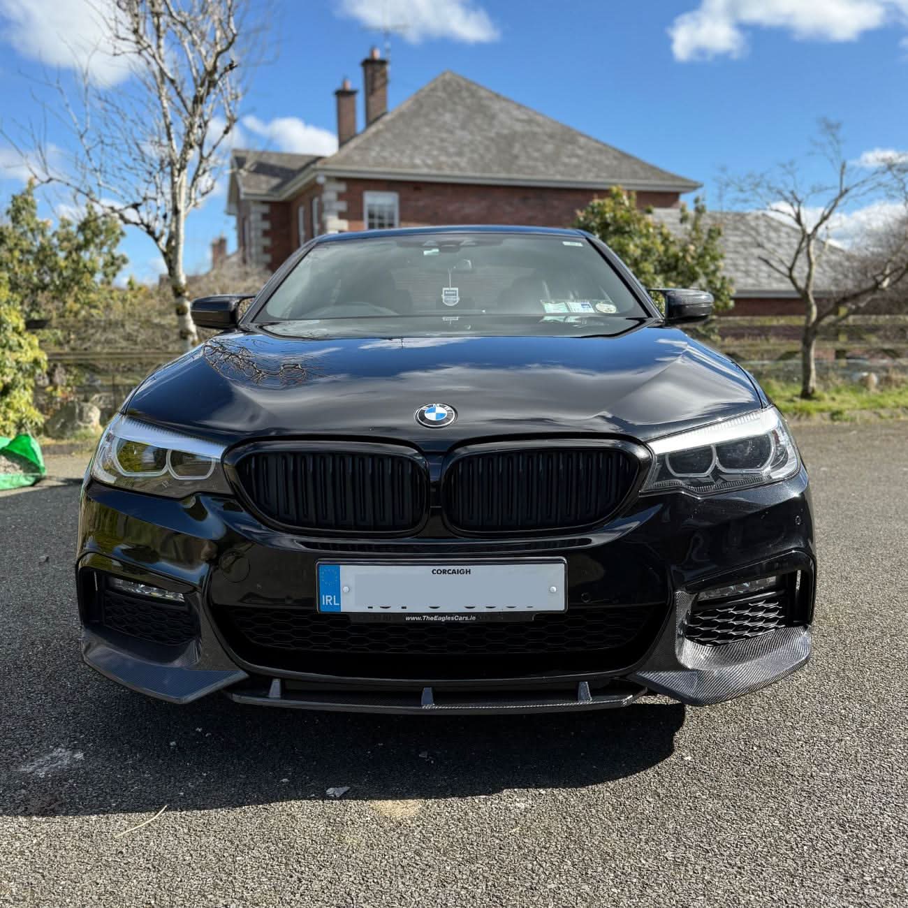 V Style Carbon Fibre Front Splitter for BMW G30 5 Series M Sport 17-20 - Carbon Factory