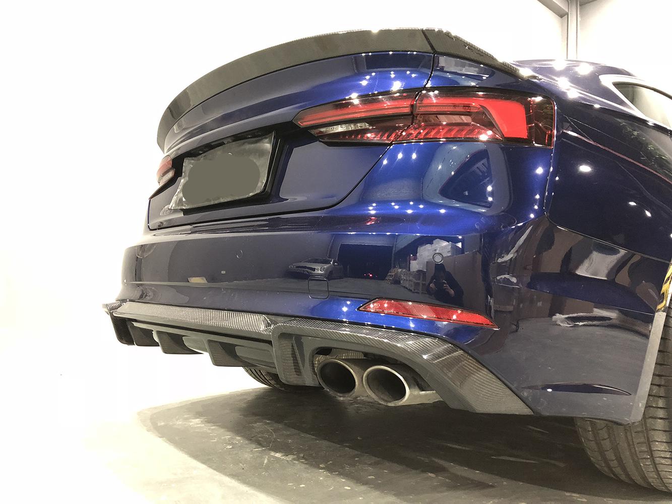 V Style Carbon Fibre Rear Diffuser for Audi B9 A5 S Line & S5 17-19-Carbon Factory