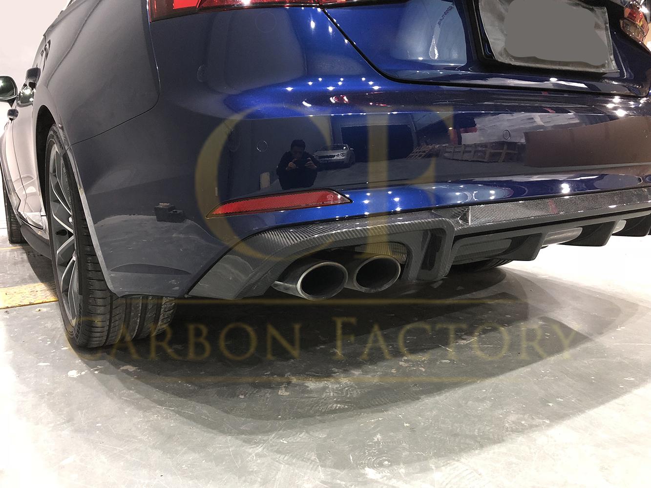V Style Carbon Fibre Rear Diffuser for Audi B9 A5 S Line & S5 17-19-Carbon Factory