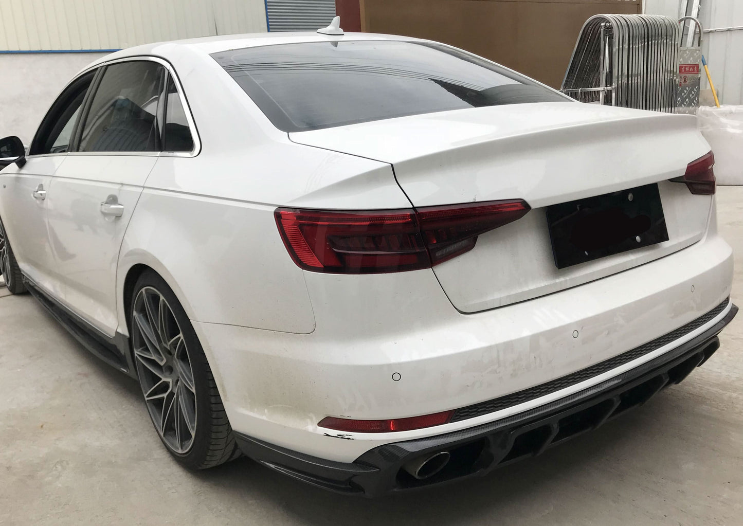 V Style Carbon Fibre Rear Diffuser for Audi S4 B9 A4 S Line 16-18 - Carbon Factory