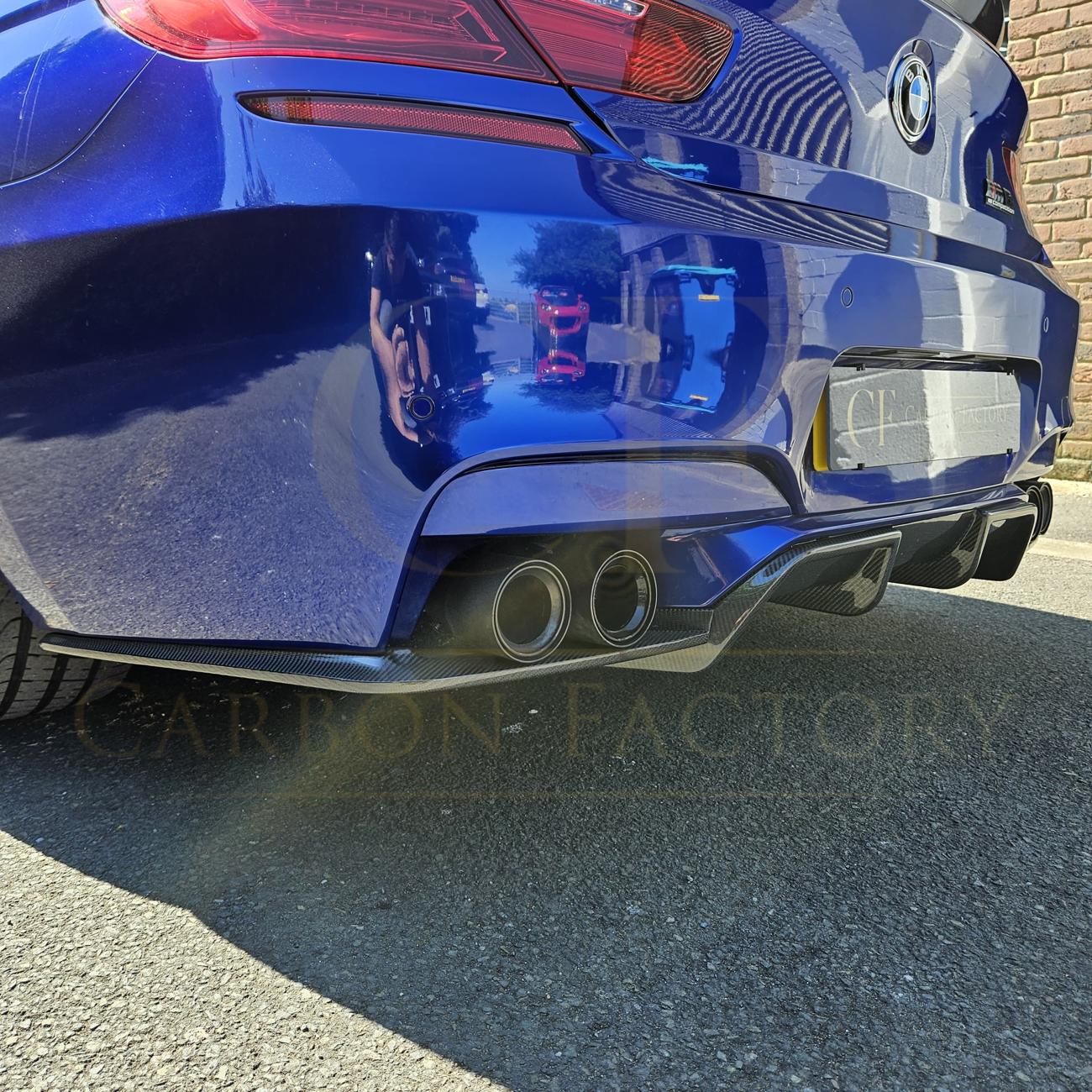 V Style Carbon Fibre Rear Diffuser for BMW F06 F12 F13 M6 11-18-Carbon Factory