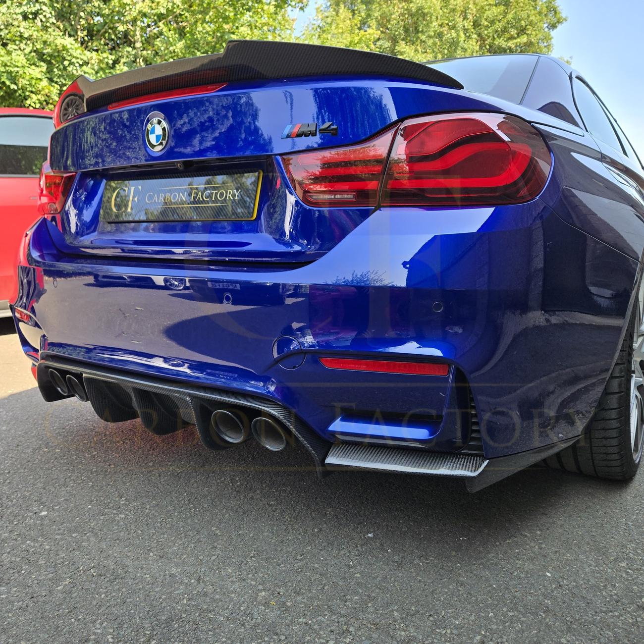 V Style Carbon Fibre Rear Diffuser for BMW F80 M3 F82 F83 M4 14-20-Carbon Factory