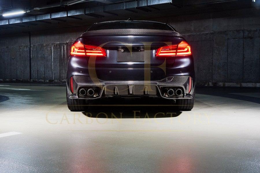 V Style Carbon Fibre Rear Diffuser for BMW G30 G31 5 Series M Sport F90 M5 17-23 - Carbon Factory