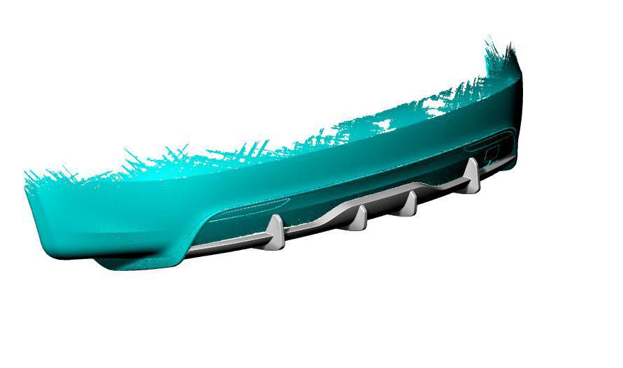 V Style Carbon Fibre Rear Diffuser for Tesla Model S Facelift 21-Present-Carbon Factory