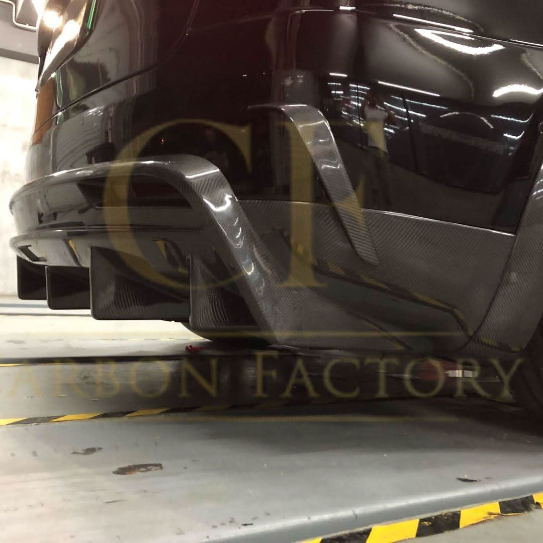 V Style Carbon Fibre Rear Diffuser for Tesla Model X 16-Present - Carbon Factory