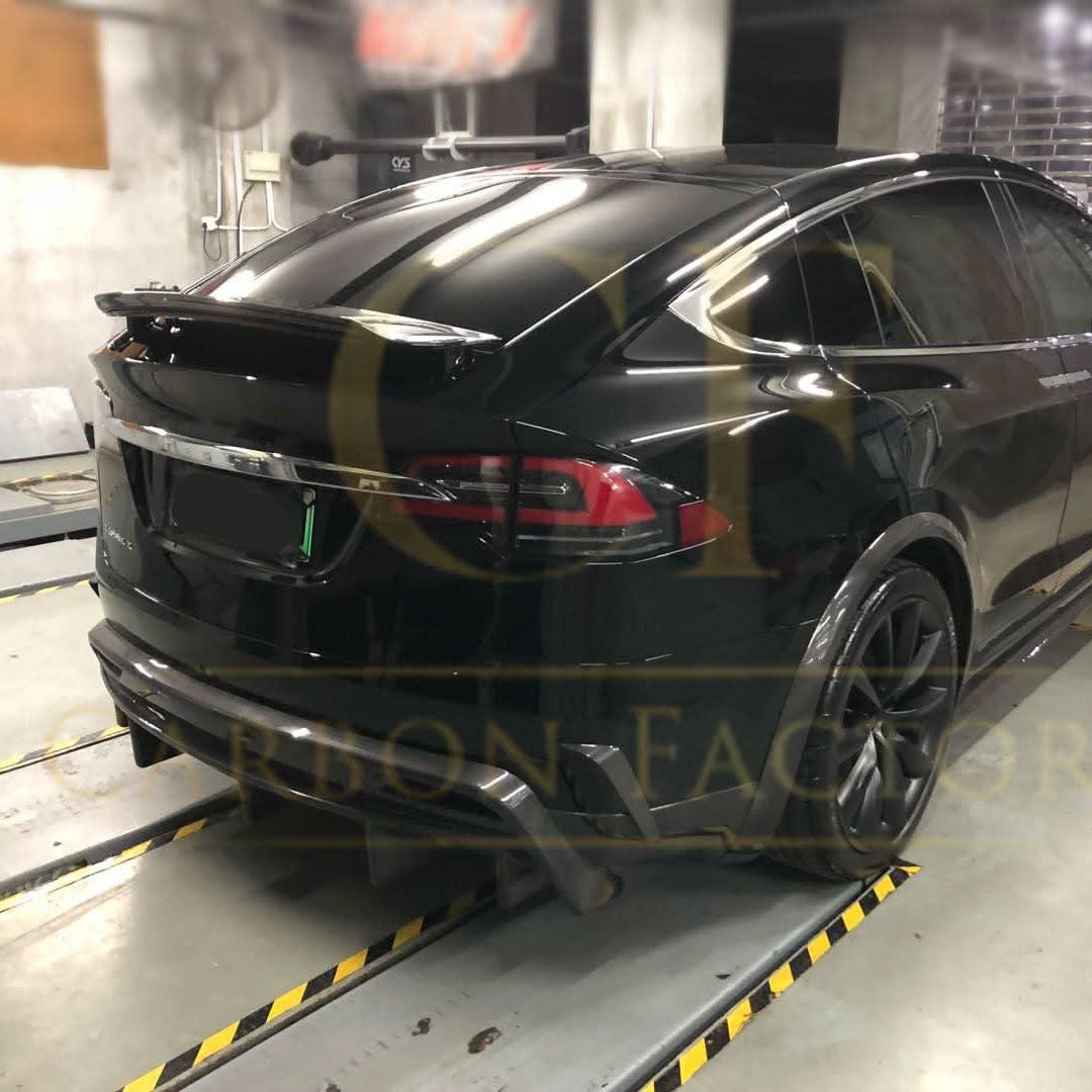 V Style Carbon Fibre Rear Diffuser for Tesla Model X 16-Present - Carbon Factory