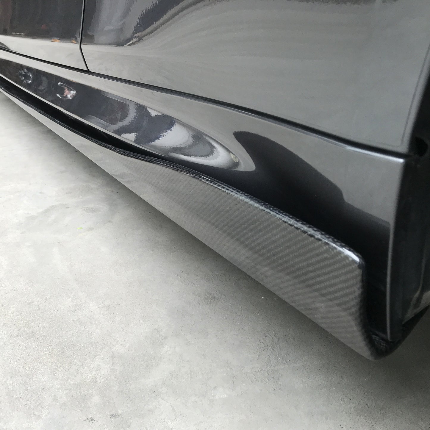 V Style Carbon Fibre Side Skirts Extension for BMW F80 M3 F82 F83 M4 2014-2020-Carbon Factory