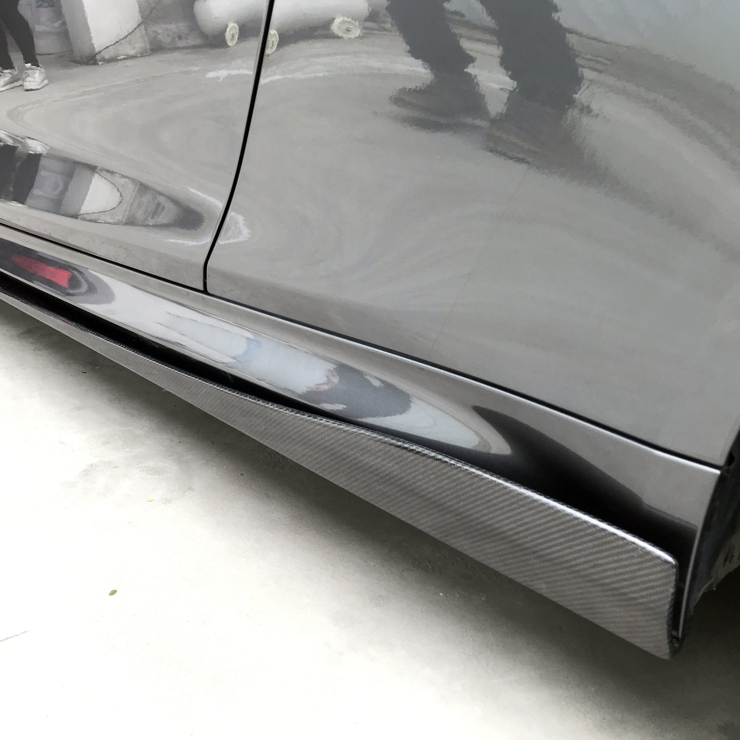 V Style Carbon Fibre Side Skirts Extension for BMW F80 M3 F82 F83 M4 2014-2020-Carbon Factory