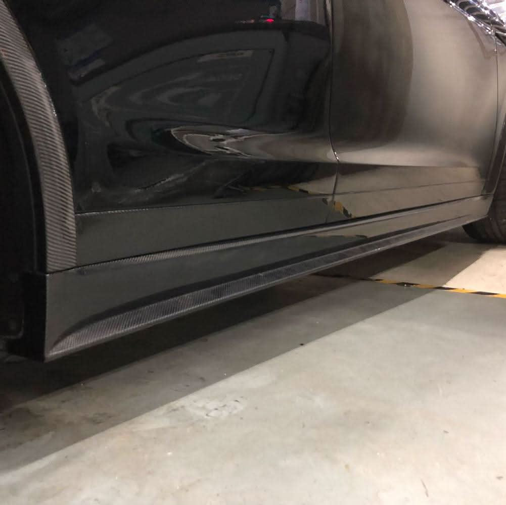 V Style Carbon Fibre Side Skirts for Tesla Model X 16-Present - Carbon Factory