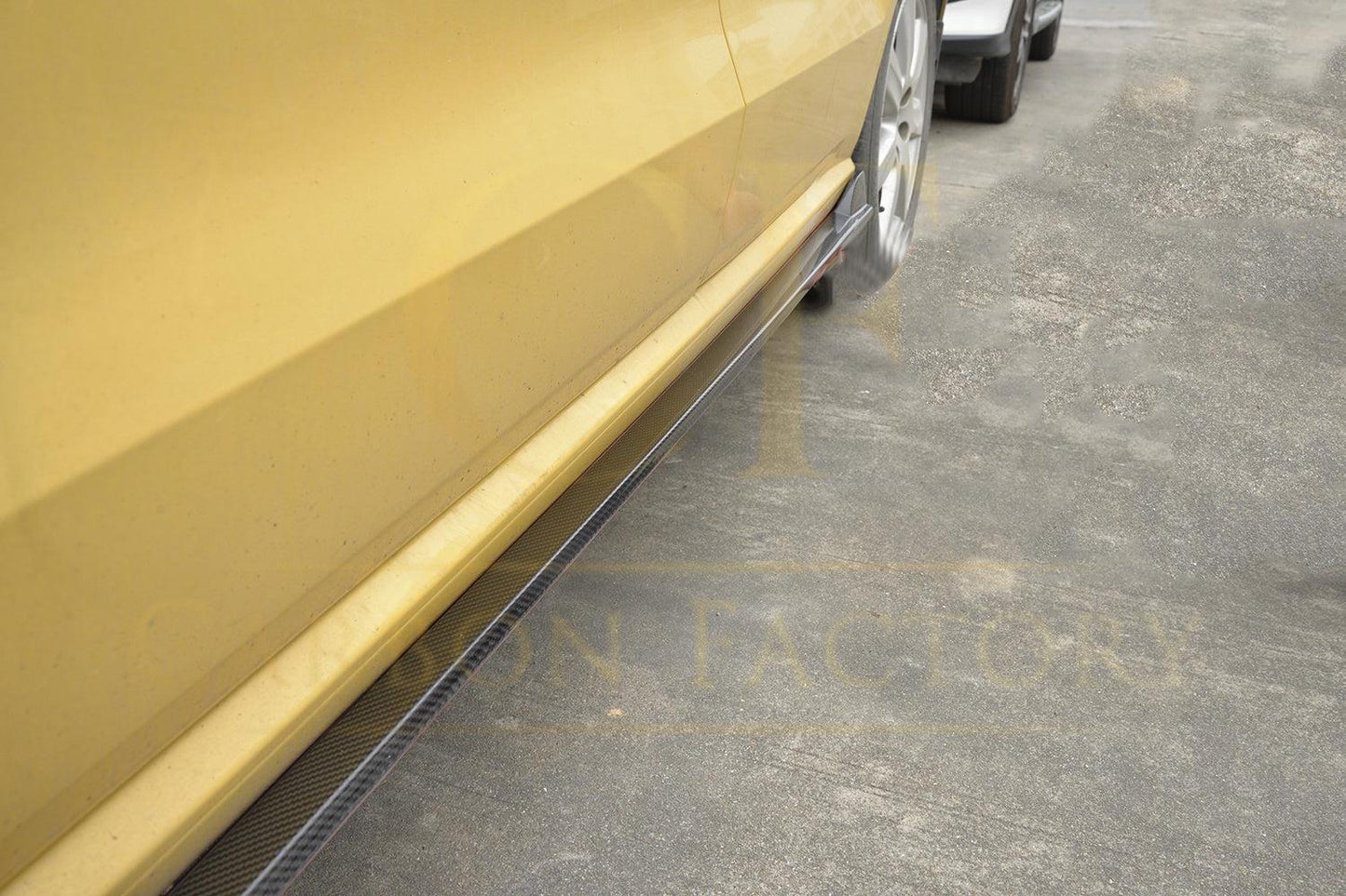 V Style Carbon Fibre Side Skirts for VW Polo MK5 Non GTI 11-16-Carbon Factory