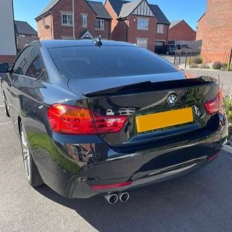 V Style Gloss Black Boot Spoiler for BMW 4 Series F32 Coupe 14-20 - Carbon Factory