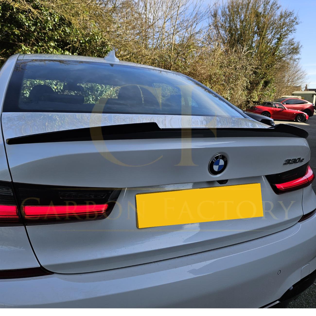 V Style Gloss Black Boot Spoiler for BMW G20 3 Series G80 M3 19-Present - Carbon Factory