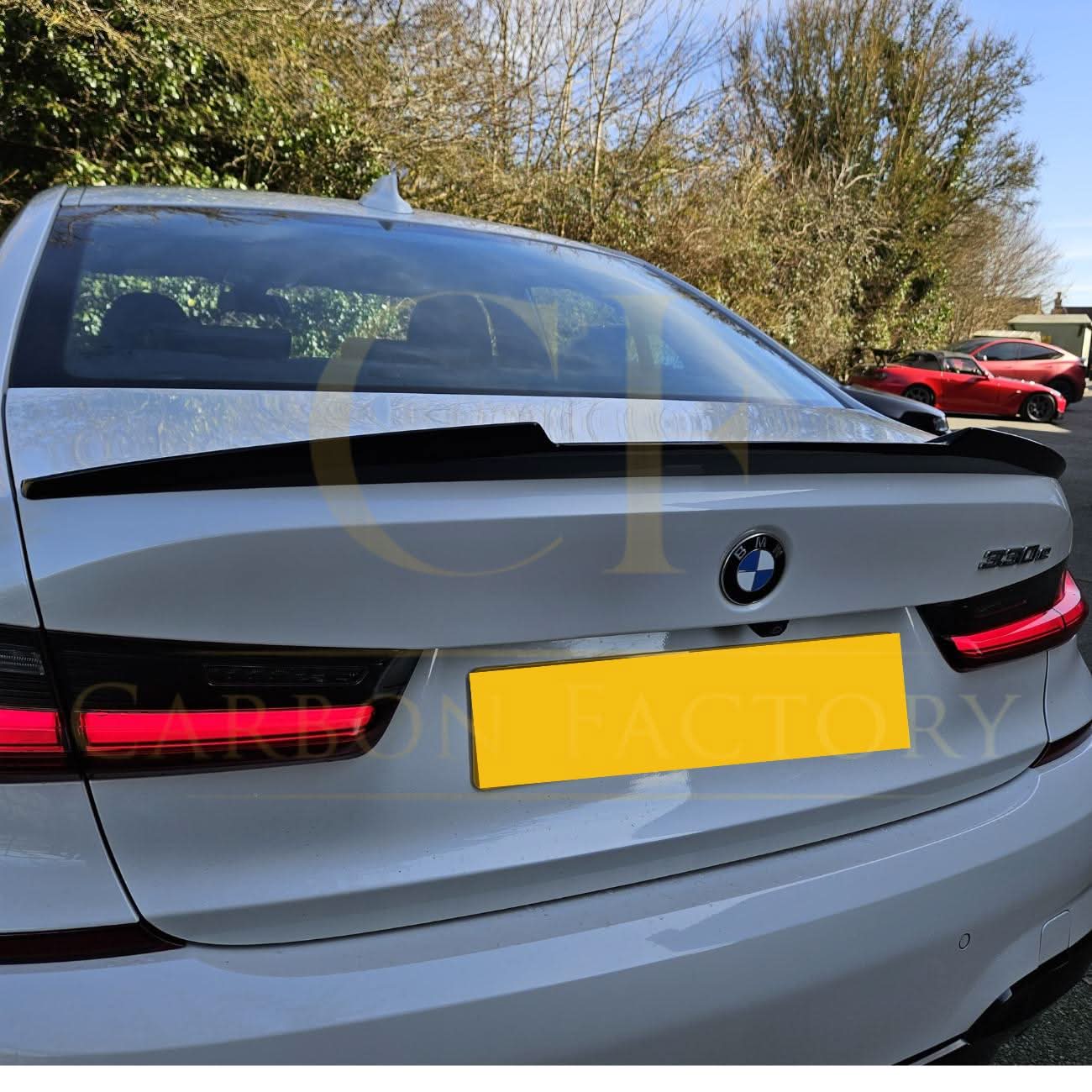 V Style Gloss Black Boot Spoiler for BMW G20 3 Series G80 M3 19-Present - Carbon Factory