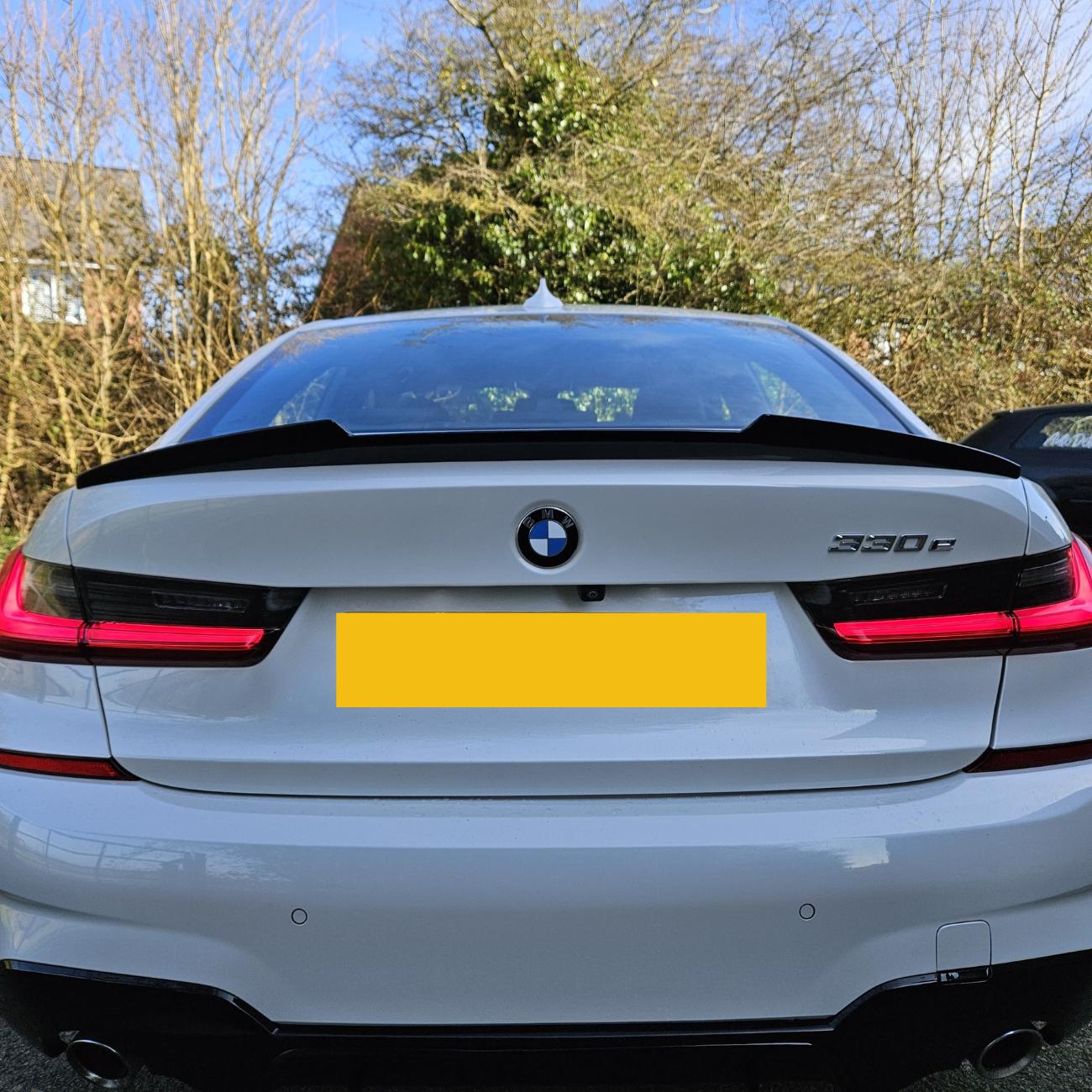 V Style Gloss Black Boot Spoiler for BMW G20 3 Series G80 M3 19-Present - Carbon Factory